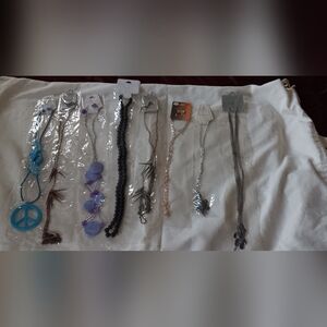 Elegant Silver and Black Necklace Set. Eight Sets